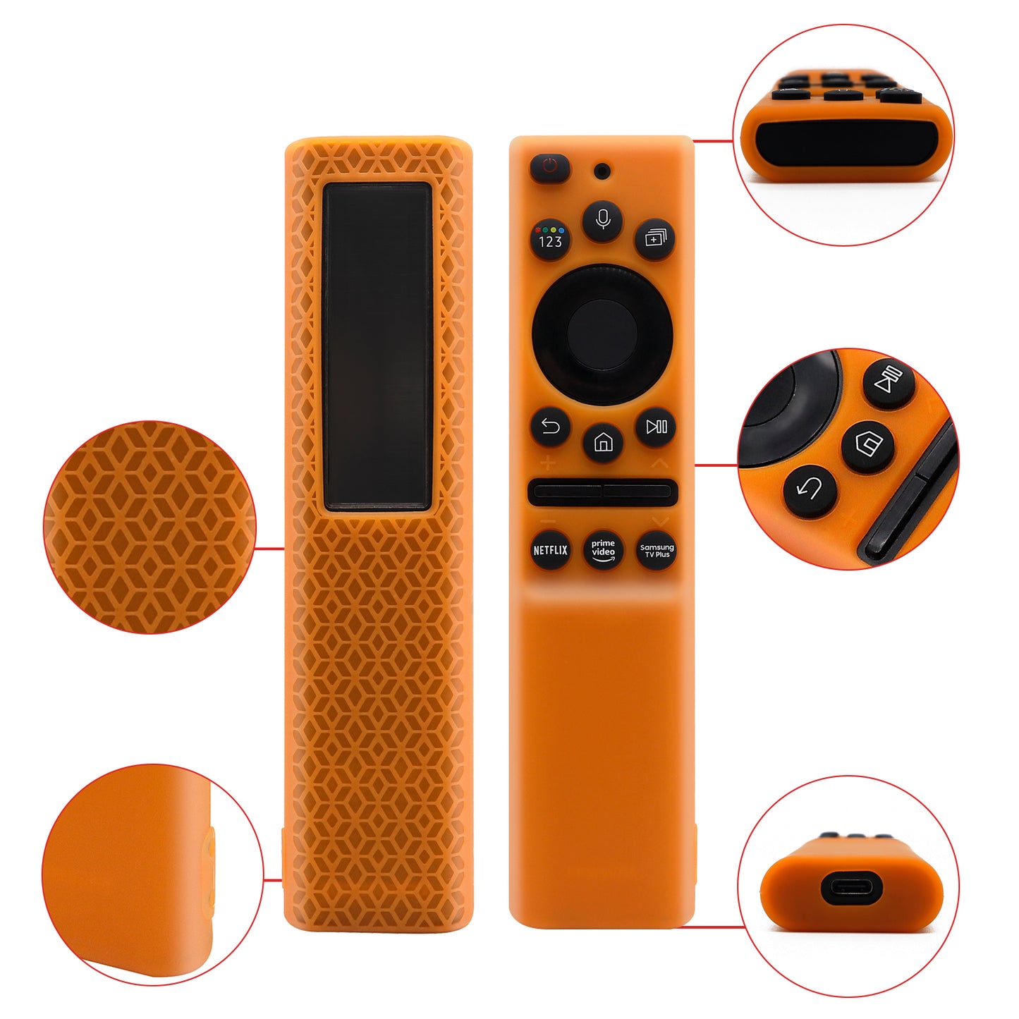 ZEVGOV Silicone Case for Samsung Smart Solar Cell Remote Control BN59 Series, Protective Kids-Friendly Shockproof Remote Control Sleeve Holder