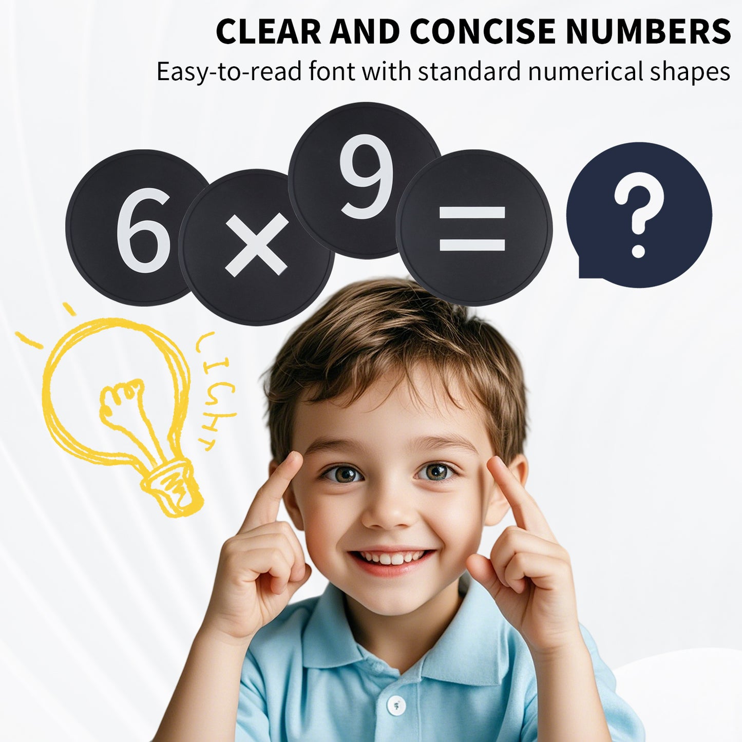 15 Pcs Silicone Number Circles (4 Inch) – Colorful Math Manipulative with Numbers 0-9 & Math Symbols – BPA Free Soft Sensory Learning Toy for Preschool, Kindergarten, Classroom (Includes Storage Bag)