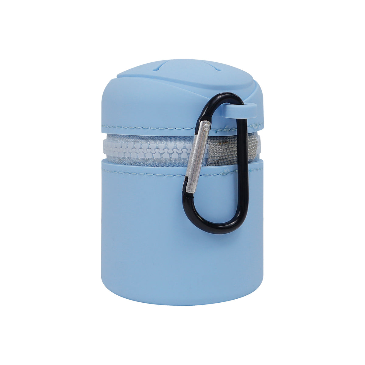 Silicone Outdoor Waste Pouch with Carabiner Clip, Portable Fishing Line Scrap and Small Trash Holder for Fishing, Hiking, Camping and Outdoor Activities