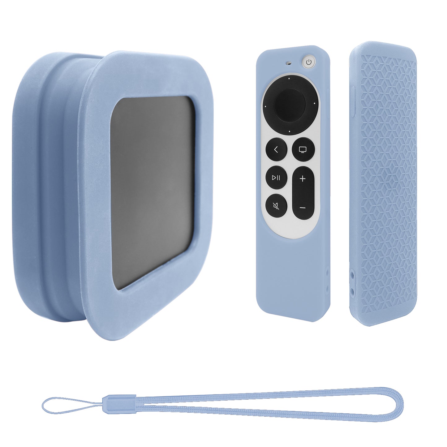 ZEVGOV Silicone Case for 2022 Apple TV 4K Siri (Wi-Fi Ethernet) Remote Cover, Silicone Protective TV Box Case, Remote-Control Sleeve, Foldable of protective sleeve shell. (Black)